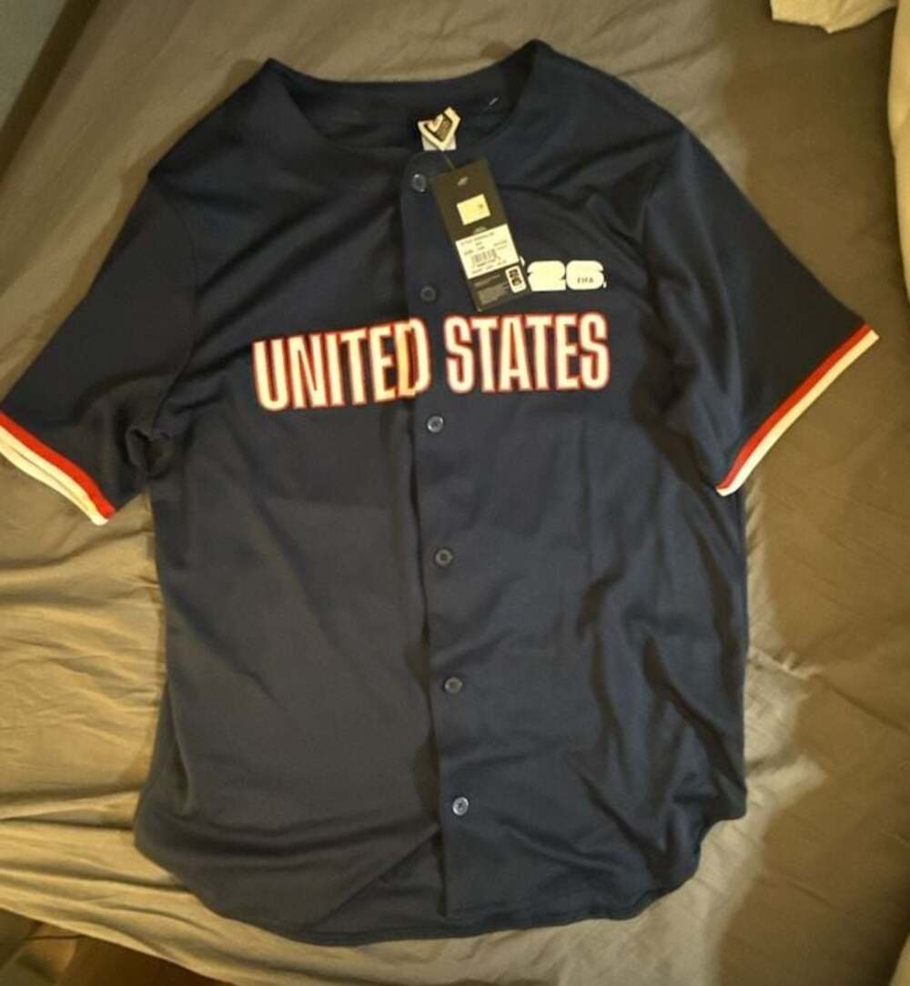 FIFA World Cup 2026 United States Navy Blue Button-Up Baseball Jersey Large